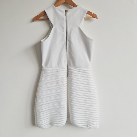 River Island White Sleeveless Dress UK 14 Zip Lined - Picture 4 of 6